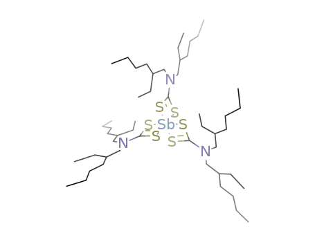 Molecular Structure of 15991-76-1 (tris[bis(2-ethylhexyl)dithiocarbamato-S,S']antimony)