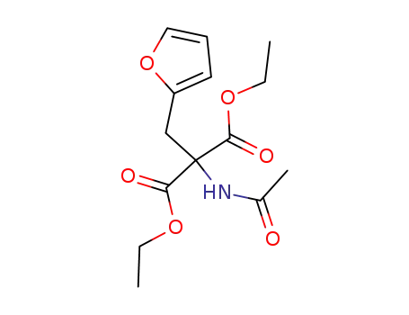 Molecular Structure of 127682-09-1 (2-acetylamino-2-(2-furylmethyl)propanedioic acid diethyl ester)