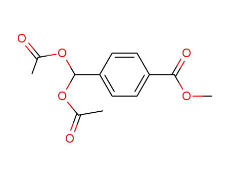 Molecular Structure of 59153-68-3 ((4-(methoxycarbonyl)phenyl)methylene diacetate)