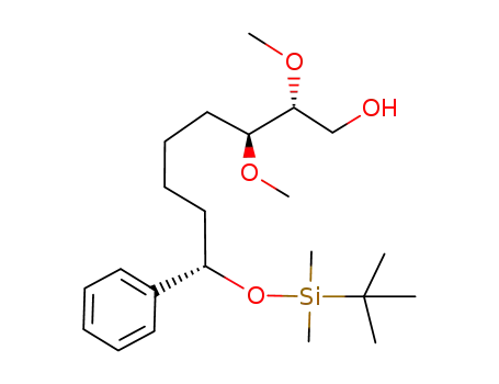 Molecular Structure of 162189-45-9 ((2R,3S,8S)-8-(tert-butyldimethylsilyloxy)-2,3-dimethoxy-8-phenyloctan-1-ol)