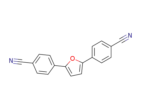 Molecular Structure of 55368-37-1 (4,4'-(2,5-Furandiyl)bis-benzonitrile)