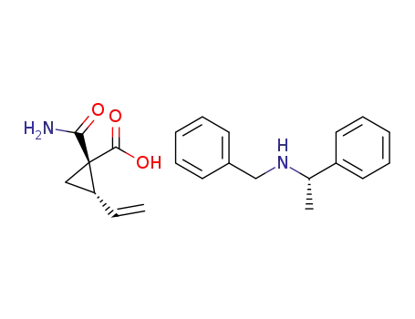 Molecular Structure of 1221174-65-7 ((1S,2S)-2-vinyl-1-carbamoylcyclopropanecarboxylic acid (S)-N-benzyl-1-phenylethylamine salt)