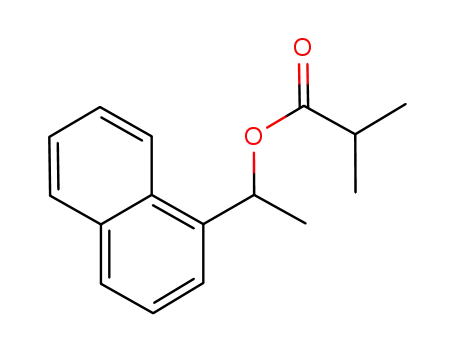Molecular Structure of 586967-19-3 (Propanoic acid, 2-methyl-, 1-(1-naphthalenyl)ethyl ester)