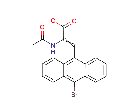 Molecular Structure of 1227732-29-7 (methyl 2-acetamido-3-(10-bromoanthracen-9-yl)prop-2-enoate)