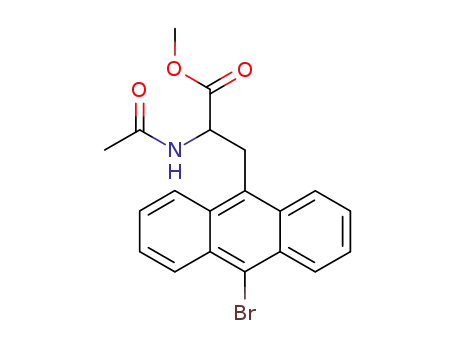 Molecular Structure of 1227732-28-6 (methyl 2-acetamido-3-(10-bromoanthracen-9-yl)propanoate)