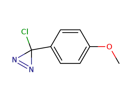 Molecular Structure of 4222-26-8 (CHLORO-(4-METHOXYPHENYL)DIAZIRINE			)