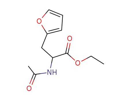 Molecular Structure of 129243-59-0 (2-acetylamino-3-(2-furyl)propanoic acid ethyl ester)
