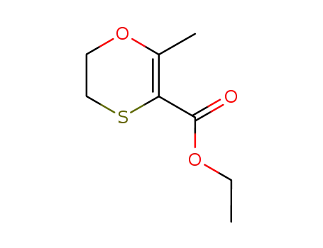 Molecular Structure of 6577-68-0 (5,6-dihydro-2-methyl-1,4-oxathiine-3-carboxylic acid ethyl ester)
