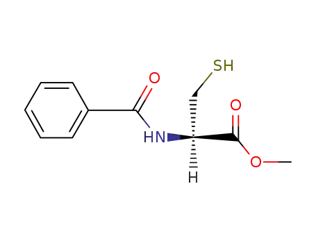 Molecular Structure of 5673-89-2 (L-Cysteine, N-benzoyl-, methyl ester)
