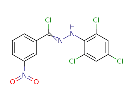 Molecular Structure of 861363-66-8 (N-(2,4,6-Trichlorophenyl)-3-nitrobenzenecarbohydrazonoylchloride)