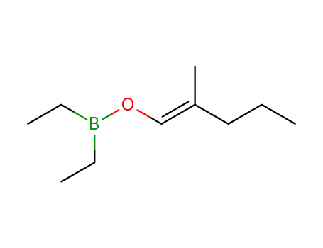 Molecular Structure of 58495-79-7 (diethylborinic acid (<i>E</i>)-2-methyl-pent-1-enyl ester)