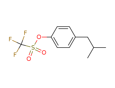 Methanesulfonic acid, trifluoro-, 4-(2-methylpropyl)phenyl ester CAS No  145624-58-4