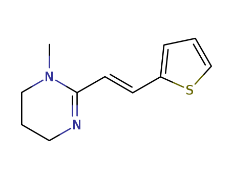 Pyrimidine,1,4,5,6-tetrahydro-1-methyl-2-[(1E)-2-(2-thienyl)ethenyl]-