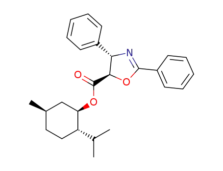 Molecular Structure of 1251618-08-2 ((-)-menthyl (4S,5R)-2,4-diphenyl-4,5-dihydrooxazole-5-carboxylate)