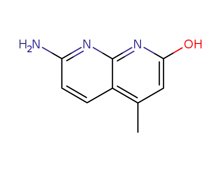 Molecular Structure of 1569-15-9 (7-amino-4-methyl-1,8-naphthyridin-2-ol)