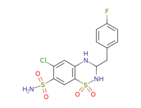 2H-1,2,4-Benzothiadiazine-7-sulfonamide,6-chloro-3-[(4-fluorophenyl)methyl]-3,4-dihydro-, 1,1-dioxide