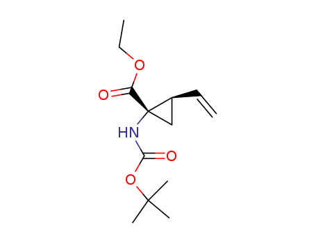 Cyclopropanecarboxylic acid, 1-[[(1,1-dimethylethoxy)carbonyl]amino]-2-ethenyl-, ethyl ester, (1R,2S)-rel-