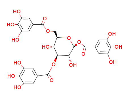 Molecular Structure of 18483-17-5 (1,3,6-TRI-O-GALLOYL-B-D-GLUCOSE)