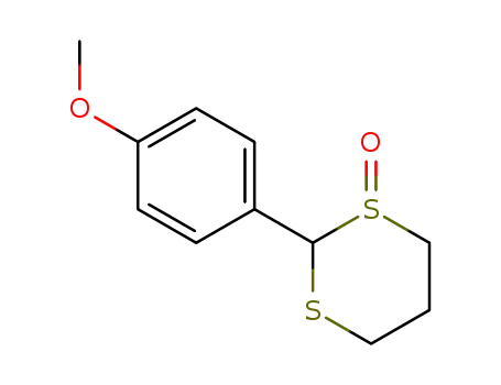 Molecular Structure of 69278-13-3 (2-(4-methoxyphenyl)-1,3-dithiane 1-oxide)