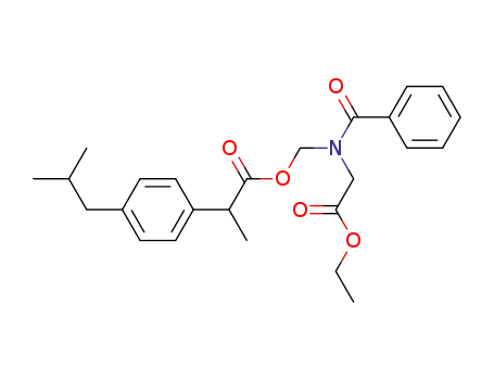 2-(4-Isobutyl-phenyl)-propionic acid (benzoyl-ethoxycarbonylmethyl-amino)-methyl ester