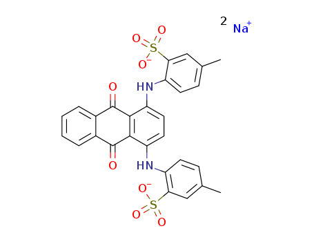 Benzenesulfonic acid,2,2'-[(9,10-dihydro-9,10-dioxo-1,4-anthracenediyl)diimino]bis[5-methyl-, sodiumsalt (1:2)