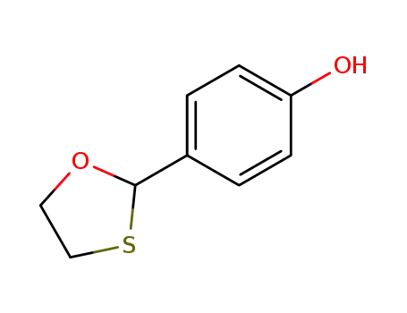 Molecular Structure of 121125-67-5 (2-(p-hydroxyphenyl)-1,3-oxathiolane)