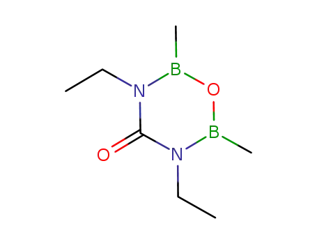 Molecular Structure of 81233-27-4 (3,5-Diethyl-2,3,5,6-tetrahydro-2,6-dimethyl-4H-1,3,5,2,6-oxadiazadiborin-4-on)