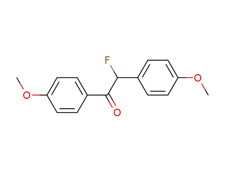Molecular Structure of 96920-91-1 (Ethanone, 2-fluoro-1,2-bis(4-methoxyphenyl)-)