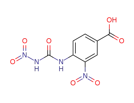 Molecular Structure of 100949-12-0 (3-nitro-4-(<i>N</i>'-nitro-ureido)-benzoic acid)