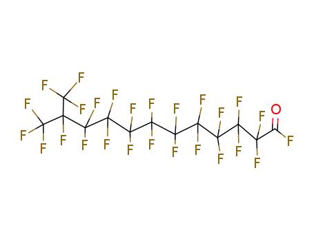 Molecular Structure of 15811-52-6 (2,2,3,3,4,4,5,5,6,6,7,7,8,8,9,9,10,10,11,12,12,12-docosafluoro-11-(trifluoromethyl)dodecanoyl fluoride)