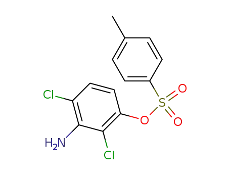 Molecular Structure of 858013-84-0 (toluene-4-sulfonic acid-(2,4-dichloro-3-amino-phenyl ester))