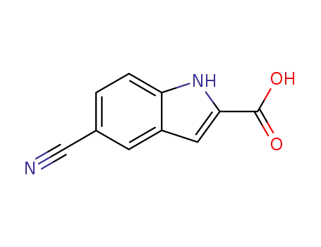 Molecular Structure of 169463-44-9 (5-CYANO-1H-INDOLE-2-CARBOXYLIC ACID)