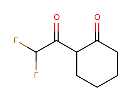Molecular Structure of 149894-28-0 (Cyclohexanone, 2-(difluoroacetyl)- (9CI))