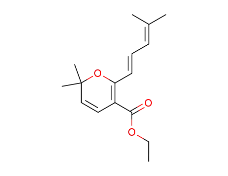 2H-Pyran-5-carboxylic acid, 2,2-dimethyl-6-(4-methyl-1,3-pentadienyl)-,
ethyl ester, (E)-