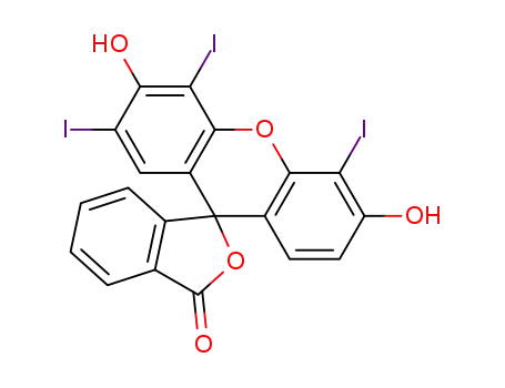 Molecular Structure of 56254-06-9 (2',4',5'-triiodofluorescein)