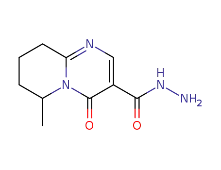 Molecular Structure of 59333-99-2 (4H-Pyrido[1,2-a]pyrimidine-3-carboxylic acid,6,7,8,9-tetrahydro-6-methyl-4-oxo-,hydrazide )