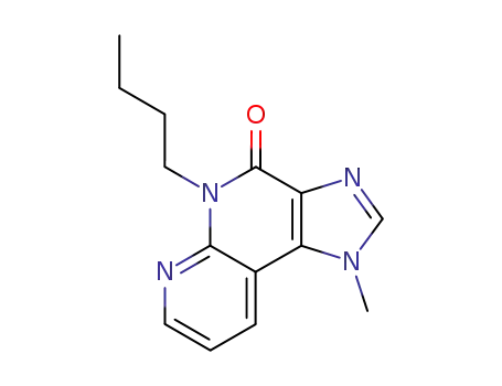 Molecular Structure of 139482-11-4 (1,5-Dihydro-5-butyl-1-methyl-4H-imidazo(4,5-c)(1,8)naphthyridin-4-one)