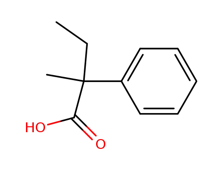 Molecular Structure of 51018-80-5 (2-Methyl-2-phenylbutanoic acid)