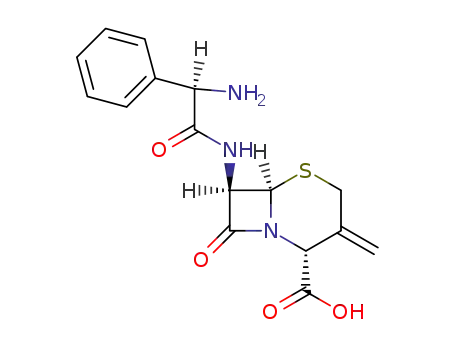 Molecular Structure of 740029-13-4 ((6<i>R</i>)-7<i>t</i>-((<i>R</i>)-2-amino-2-phenyl-acetylamino)-3-methylene-8-oxo-(6<i>r</i><i>H</i>)-5-thia-1-aza-bicyclo[4.2.0]octane-2<i>c</i>-carboxylic acid)