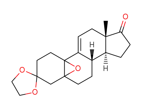Molecular Structure of 786698-67-7 (3-(ethylenedioxy)estra-5,10-epoxy-9<sup>(11)</sup>-ene-17-one)
