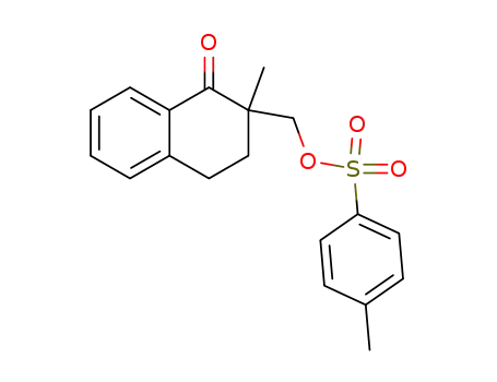 Molecular Structure of 55024-80-1 (Toluene-4-sulfonic acid 2-methyl-1-oxo-1,2,3,4-tetrahydro-naphthalen-2-ylmethyl ester)