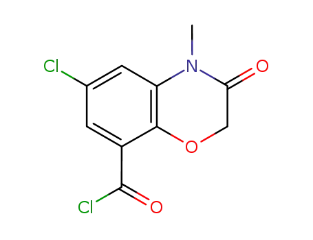 Molecular Structure of 123040-50-6 (6-CHLORO-3,4-DIHYROGEN-4-METHYL-3-OXO-2H-1,4-BENZOXAZOLE-8-ACYLCHLORIDE)