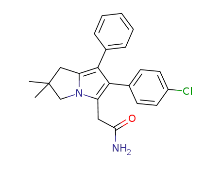 Molecular Structure of 1061179-22-3 (2-(6-(4-chlorophenyl)-2,2-dimethyl-7-phenyl-2,3-dihydro-1H-pyrrolizine-5-yl)acetamide)