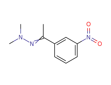 Molecular Structure of 5758-02-1 (N,N-Dimethyl-N'-[1-(3-nitro-phenyl)-eth-(E)-ylidene]-hydrazine)