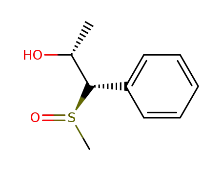 Molecular Structure of 135559-47-6 ((1R,2S,SR)-1-methyl-2-(methylsulfinyl)phenethyl alcohol)