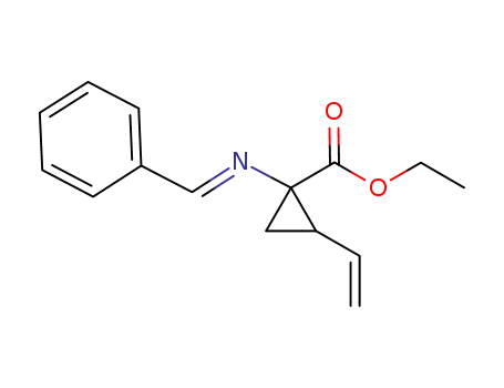 Molecular Structure of 1393095-18-5 ((E)-ethyl 1-(benzylideneamino)-2-vinylcyclopropanecarboxylate)