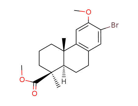 Molecular Structure of 22489-68-5 (methyl 13-bromo-12-methoxypodocarpa-8(14),9(11),12-trien-15-oate)