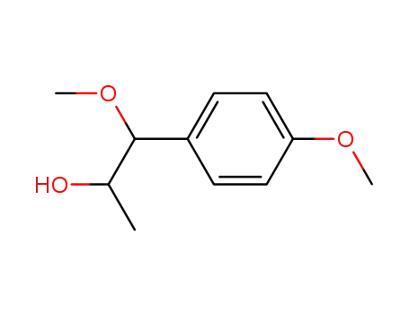 Molecular Structure of 21712-86-7 (2-hydroxy-1-methoxy-1-(4'-methoxyphenyl)propane)