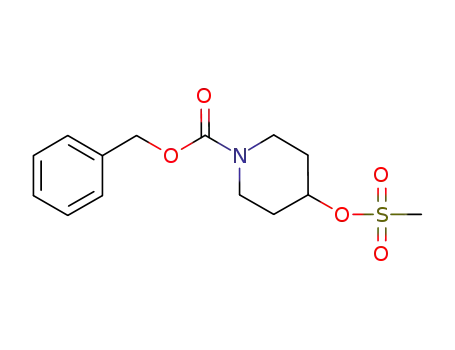 Molecular Structure of 199103-19-0 (1-((BENZYLOXY)CARBONYL)PIPERIDIN-4-YL METHANESULFONATE)