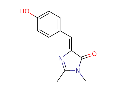 Molecular Structure of 200940-00-7 ((Z)-4-(4-hydroxybenzylidene)-1,2-dimethyl-1H-imidazol-5(4H)-one)